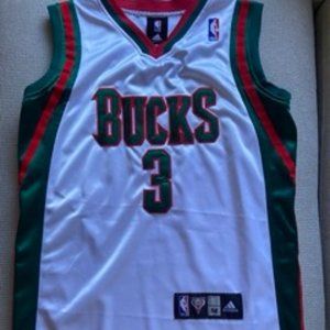 Retro Brandon Jennings Milwaukee Bucks Adidas Jersey Size Medium